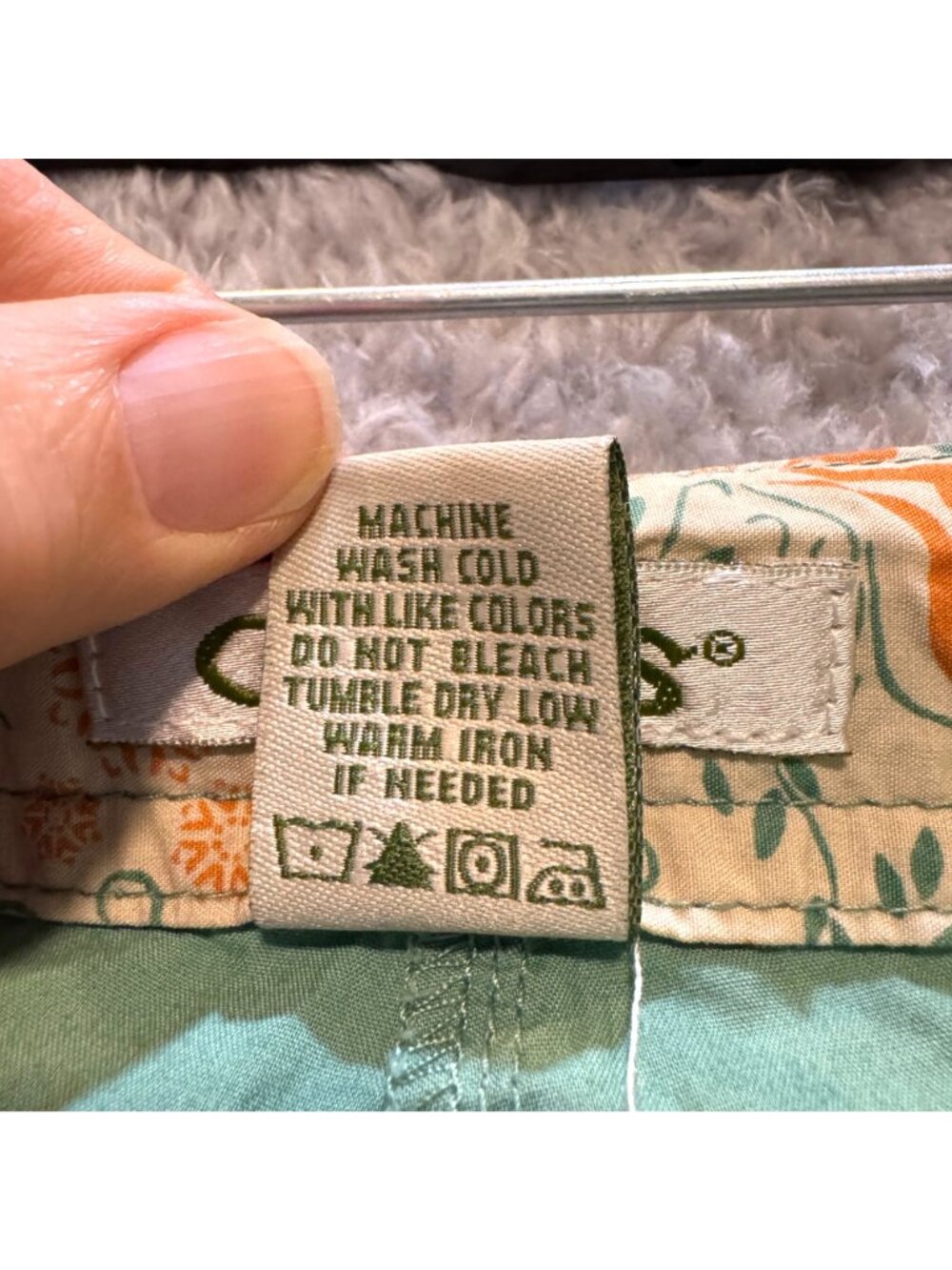 Orvis Cargo Cropped Pants Women's 6 Mint Green Cotton Hiker Gorpcore Roll Up - Picture 5 of 11